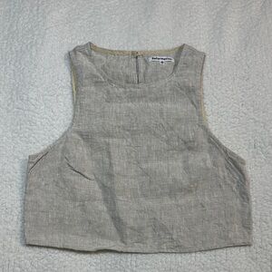 Reformation
Women's Adalyn Natural Sleeveless Linen Crop Top XS